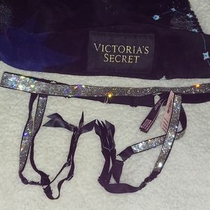 Black Rhinstone Garter Victoria's Secret XS/S